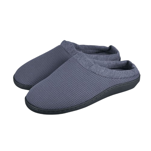 Mens Slippers Grey and Blue Extra Large (Size 13-14)