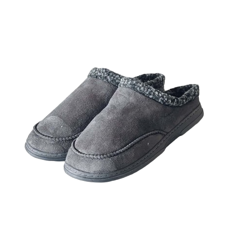 Mens Slippers Dark Grey Medium (Size 9-10)