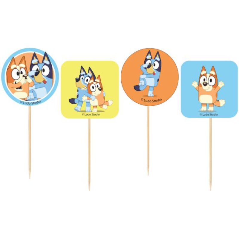 Bluey Cupcake Picks (Set of 24)