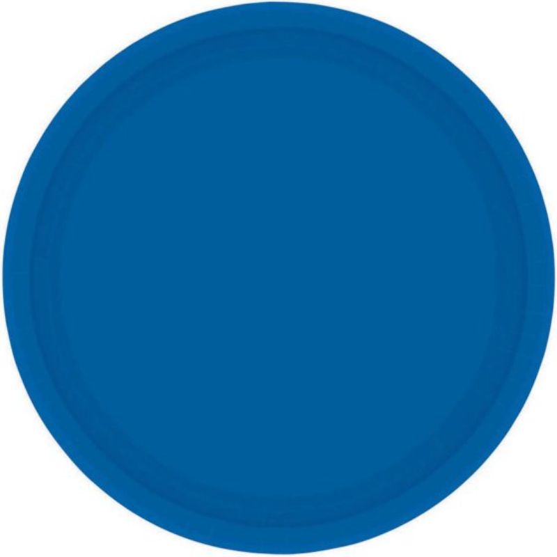 Paper Plates 23cm Round 20CT - Bright Royal Blue NPC - Set of 20