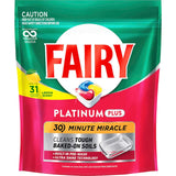 Fairy Platinum Plus Dishwasher Capsules Lemon 31pack