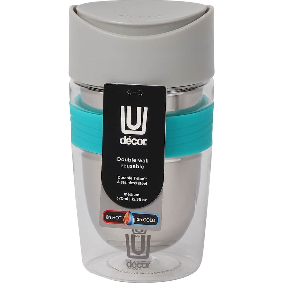 Decor Tritan Travel Cup Double Wall Reusable 370mL