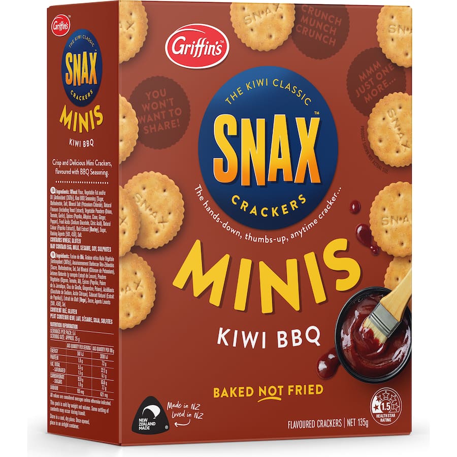 Griffin's Snax Crackers Kiwi Bbq Mini