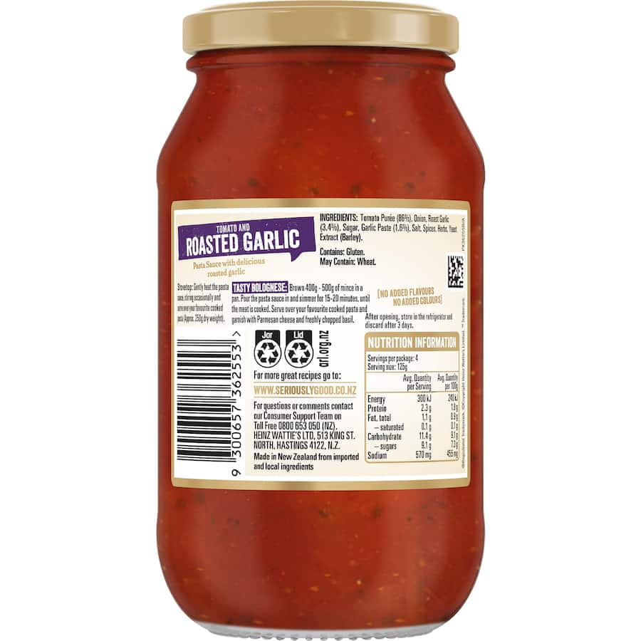 Heinz Seriously Good Pasta Sauce Roasted Garlic