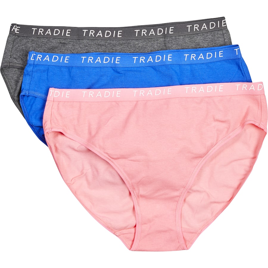 Tradie Underwear Ladies Hi-cut Size 14 3pack
