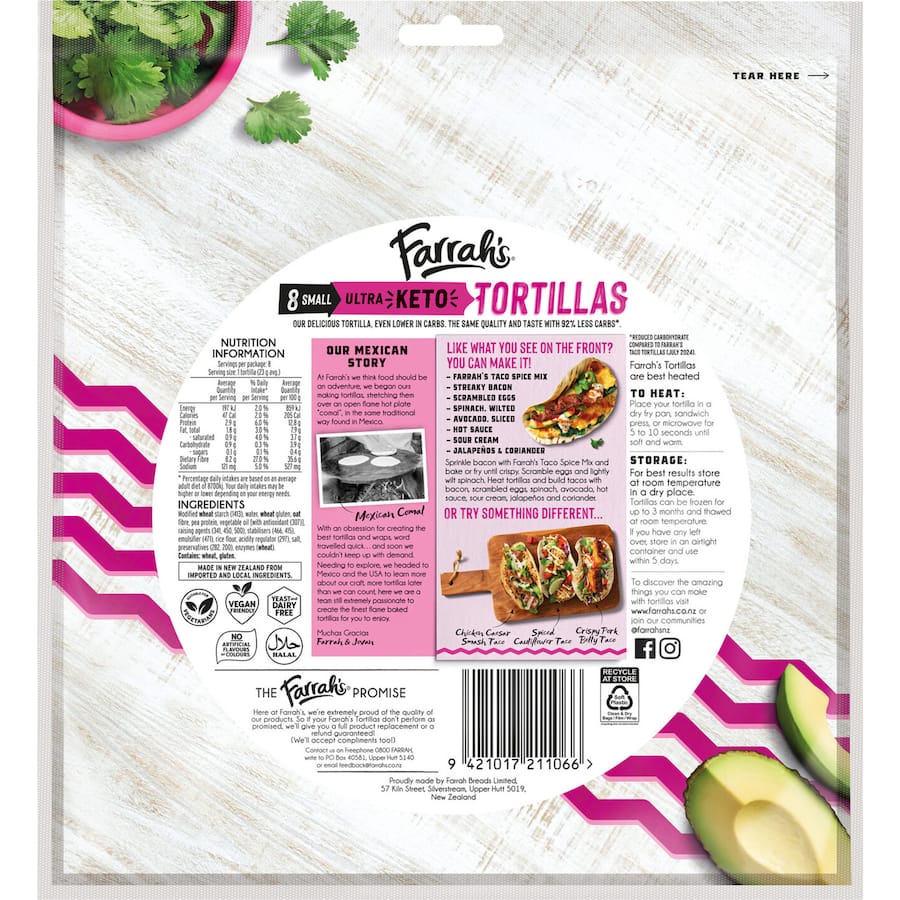 Farrah's Tortillas Low Carb Ultra Keto Small