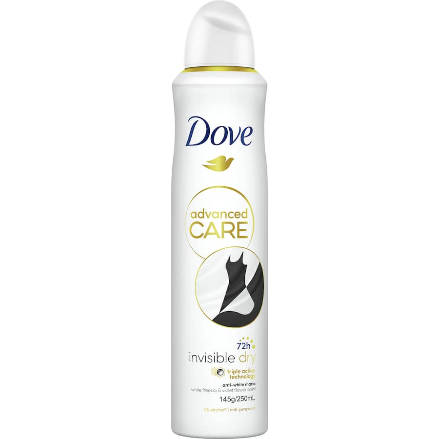 Dove Advanced Care Antiperspirant Aerosol Invisible Dry 250mL