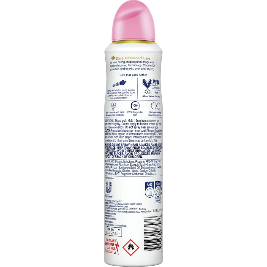 Dove Advanced Care Antiperspirant Aerosol Pomegranate & Lemon 250mL