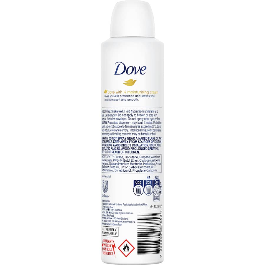 Dove Antiperspirant Aerosol Aerosol Classic 250mL