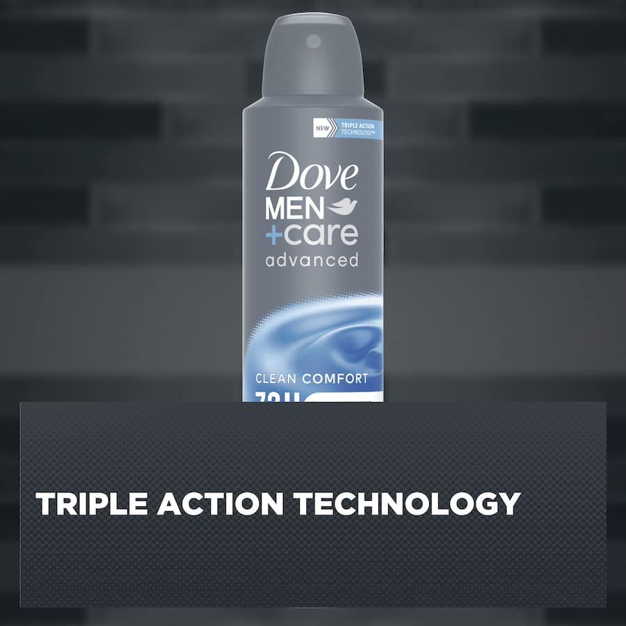 Dove Men + Care Advanced Antiperspirant Aerosol Clean Comfort 250mL