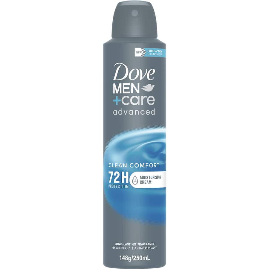 Dove Men + Care Advanced Antiperspirant Aerosol Clean Comfort 250mL