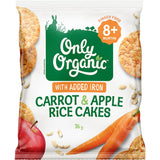 Only Organic Baby Snacks Rice Cakes Carrot & Apple 35g