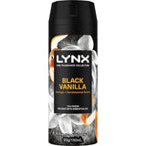Lynx Deodorant Body Spray Black Vanilla 150mL