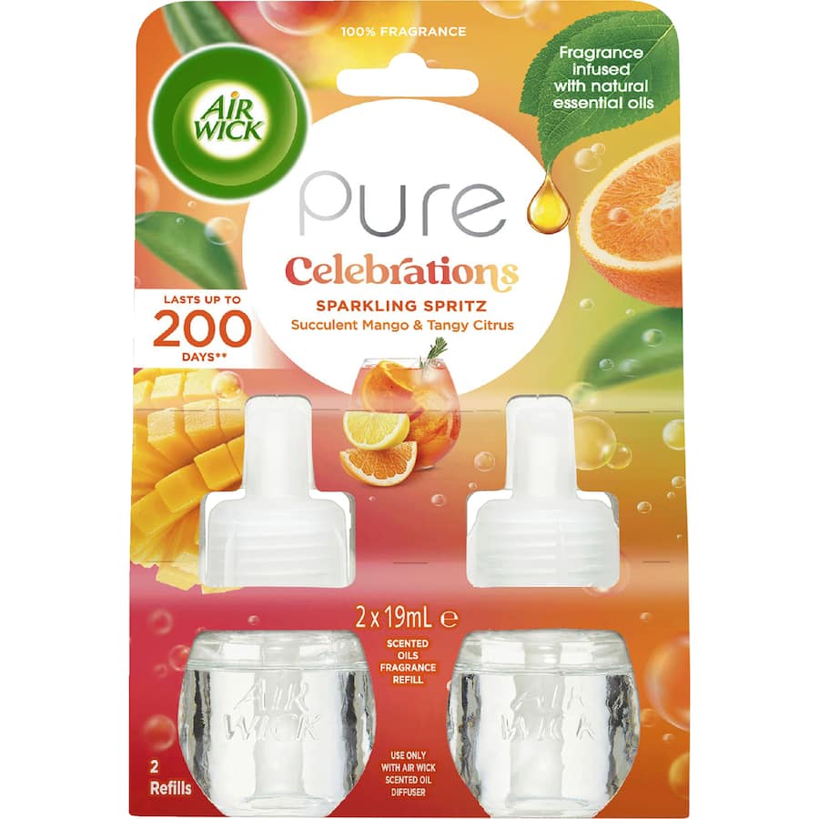 Air Wick Pure Celebrations Air Freshener Mango&citrus 2 pack 38mL