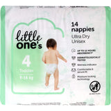 Little One's Convenience Nappies Toddler Boys & Girls 10-14kg Size 4 14pack