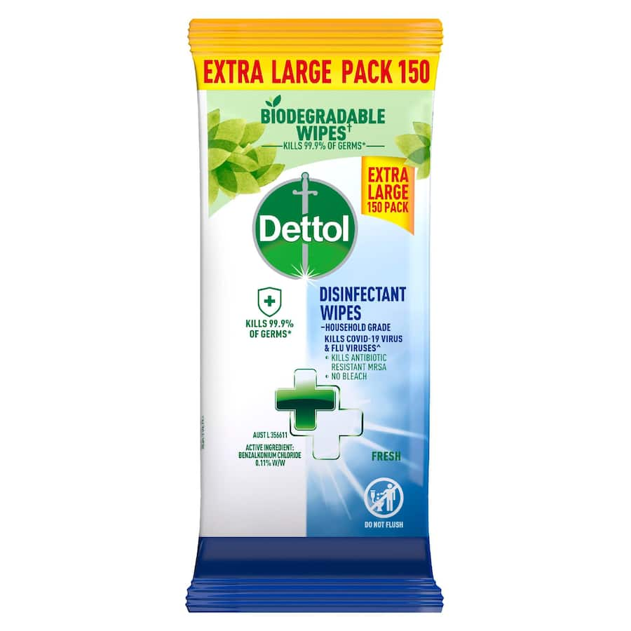 Dettol Disinfectant Cleaning Wipes Fresh Fragrance