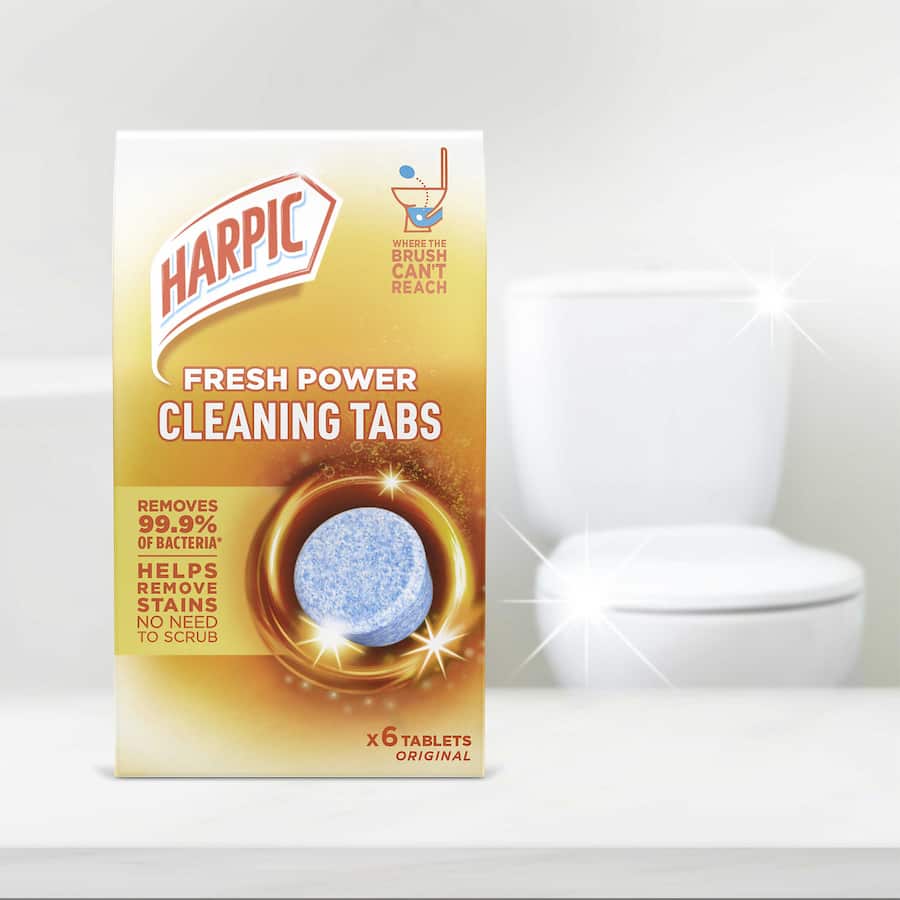 Harpic Toilet Cleaner Fresh Power Cleaning Tabs 6 pack