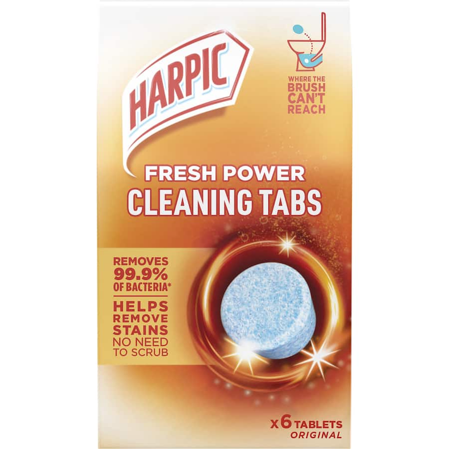 Harpic Toilet Cleaner Fresh Power Cleaning Tabs 6 pack