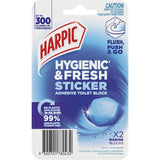 Harpic Toilet Cleaner Hygienic & Fresh Sticker Adhesive Marine 2 pack