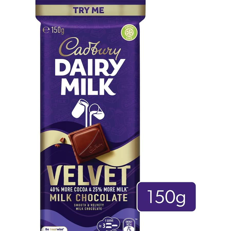 Cadbury Chocolate Block Velvet Milk