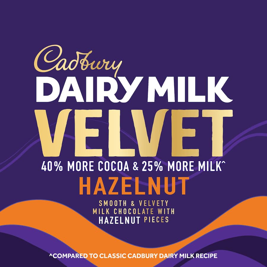 Cadbury Chocolate Block Velvet Hazelnut