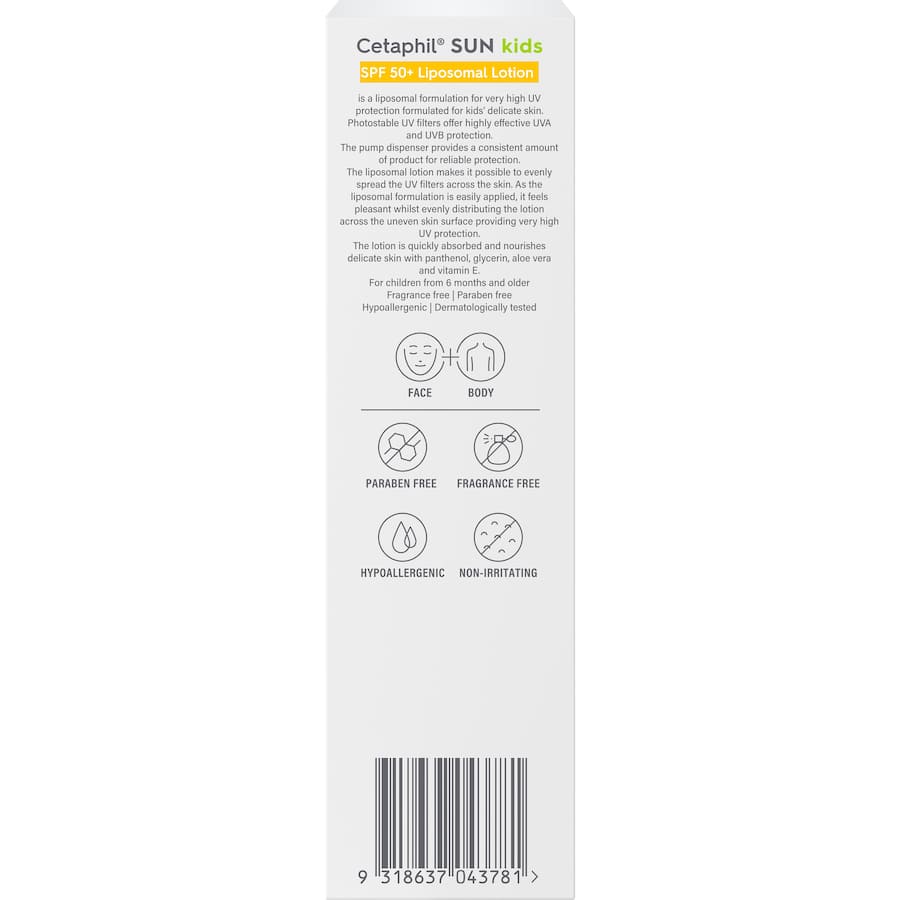 Cetaphil Kids Sunscreen Spf50+ 150mL