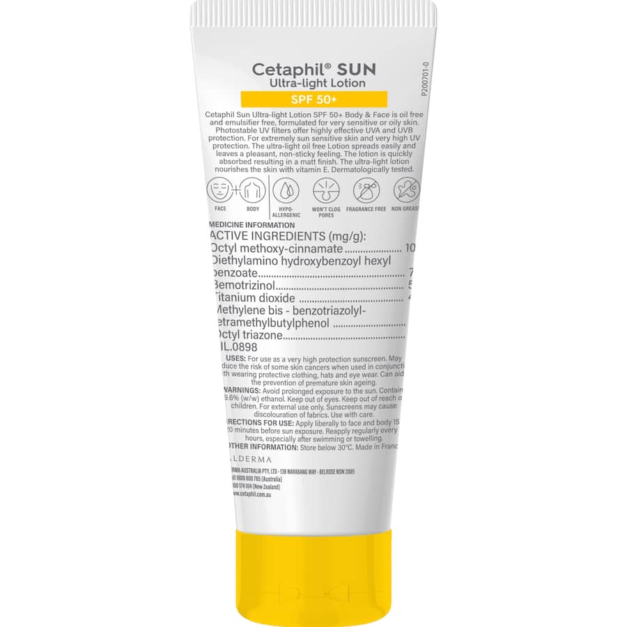 Cetaphil Sunscreen Ultra Light Lotion Spf50+ 100mL