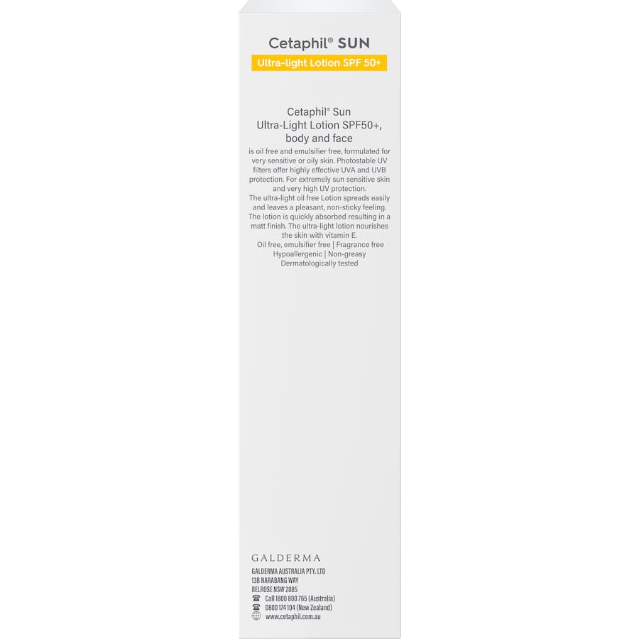 Cetaphil Sunscreen Ultra Light Lotion Spf50+ 100mL