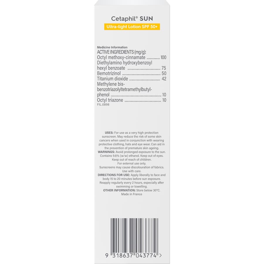 Cetaphil Sunscreen Ultra Light Lotion Spf50+ 100mL