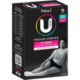 U By Kotex Thinkx Period Undies Full Brief Heavy Size 16