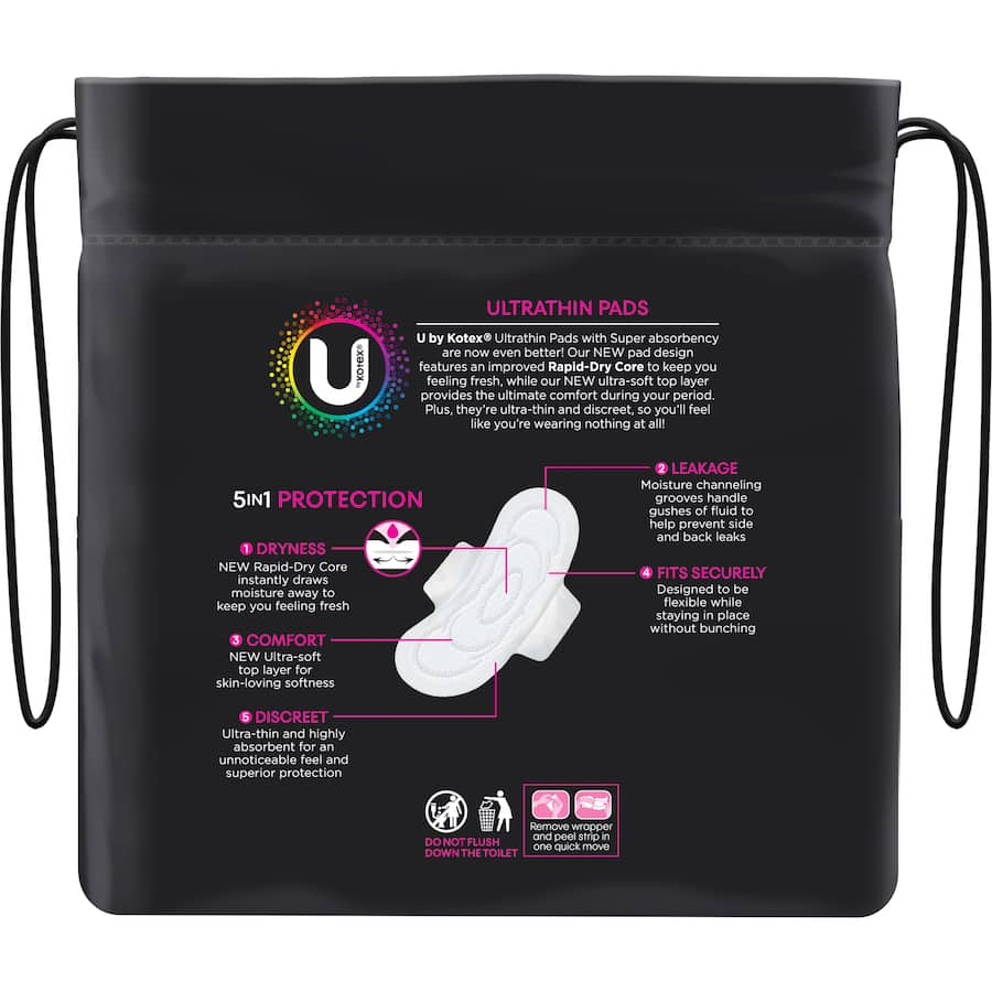 U By Kotex Pads Ultrathins Super Value Pack