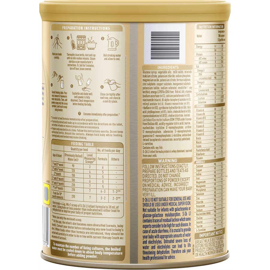 S26 Gold Infant Formula Lactose Intolerance