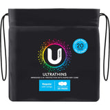 U By Kotex Pads Ultrathins Regular Value Pack