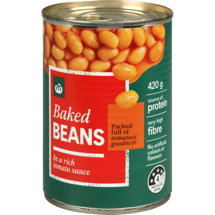 Woolworths Baked Beans In Rich Sauce 420g