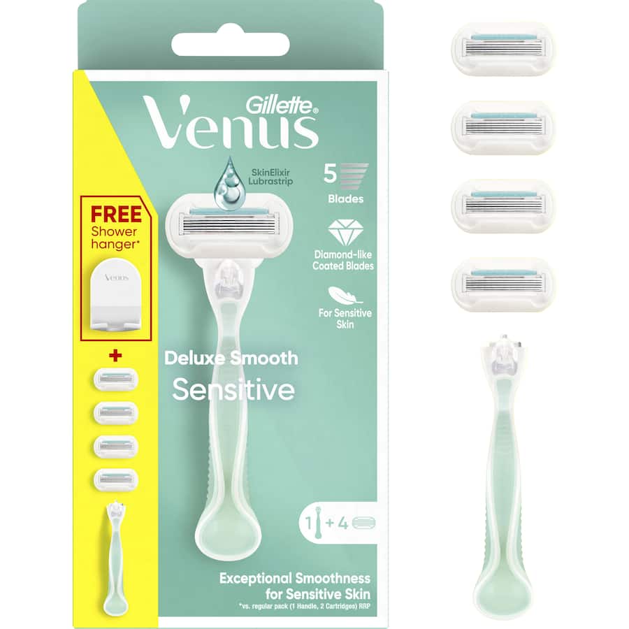 Gillette Venus Deluxe Smooth Razor With 4 Blades 1pack