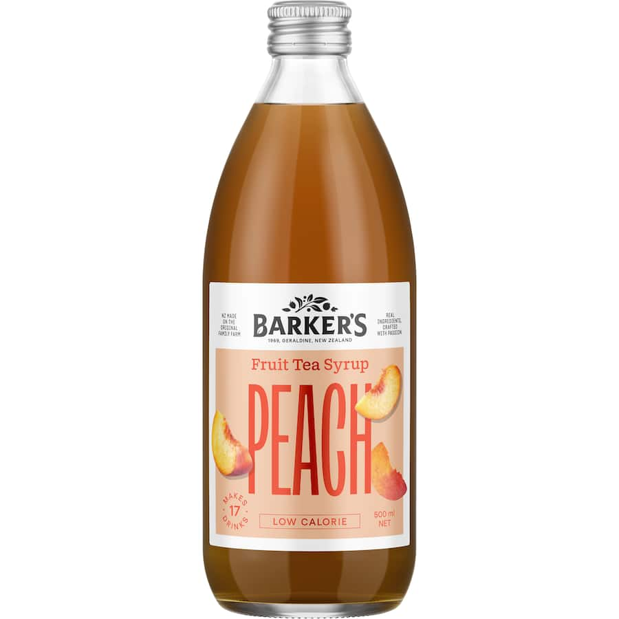 Barkers Tea Syrup Peach Fruit