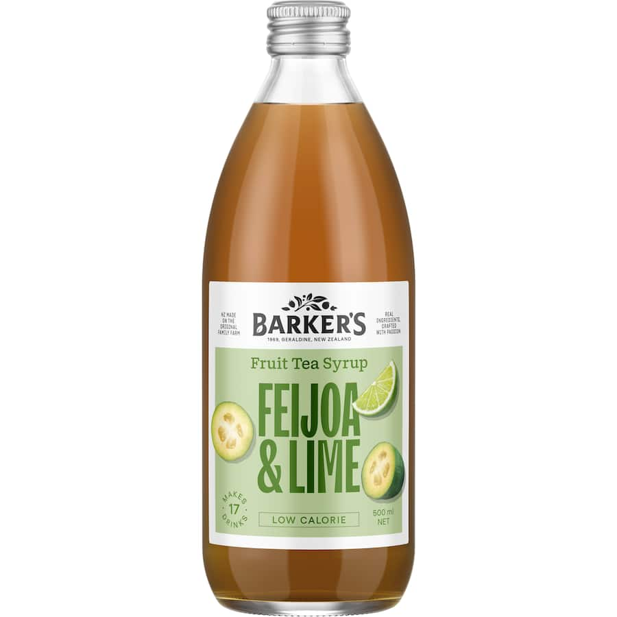 Barkers Tea Syrup Feijoa & Lime Fruit