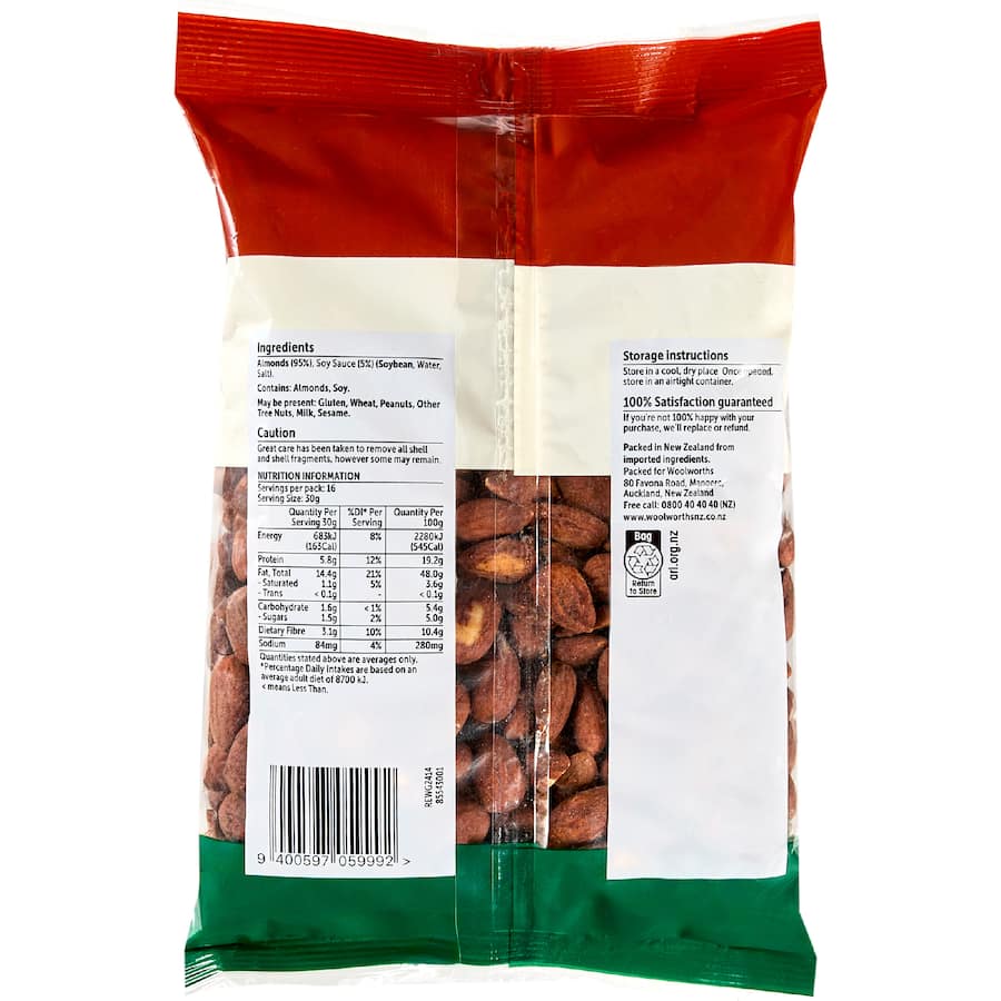 Woolworths Almonds Tamari 500g