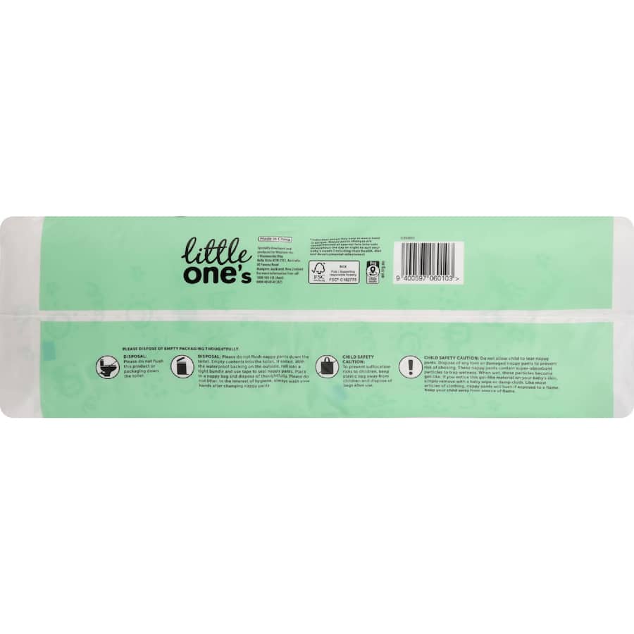 Little One's Bulk Nappy Pants Toddler Boys & Girls 10-15kg Size 4 44pack