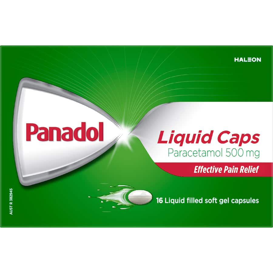 Panadol Liquid Capsules With Paracetamol 16pack