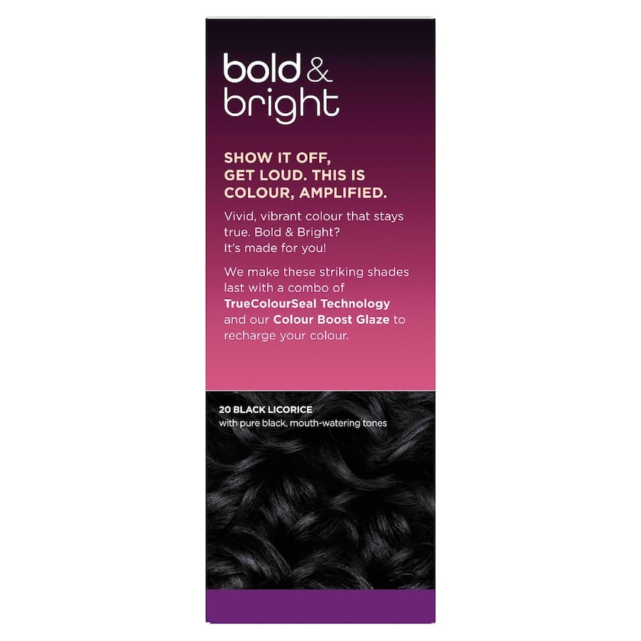 Clairol Bold & Bright Hair Colour Black Licorice 20 1pack