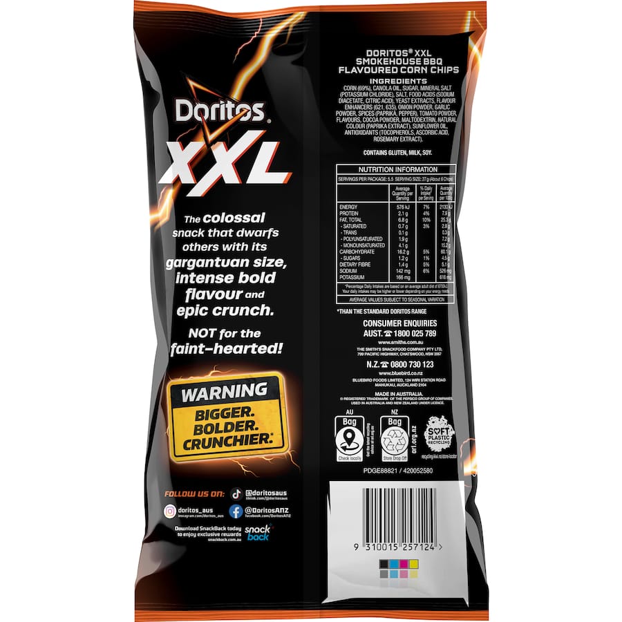 Doritos Xxl Chips Smokehouse Bbq