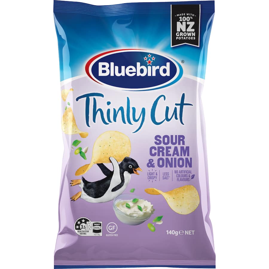 Bluebird Thin Cut Chips Sour Cream & Onion