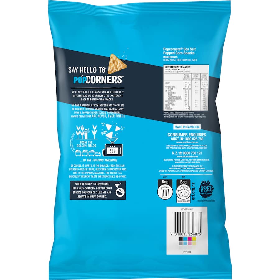 Popcorners Corn Snacks Sea Salt