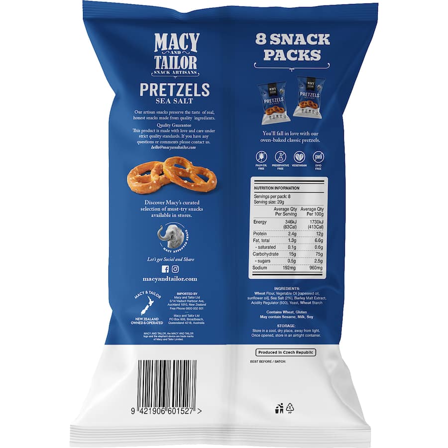 Macy & Tailor Multipack Pretzels Sea Salt