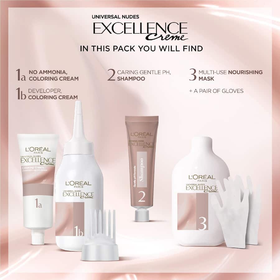 Loreal Excellence Hair Colour Universal Dark Brown 3u - 1pack