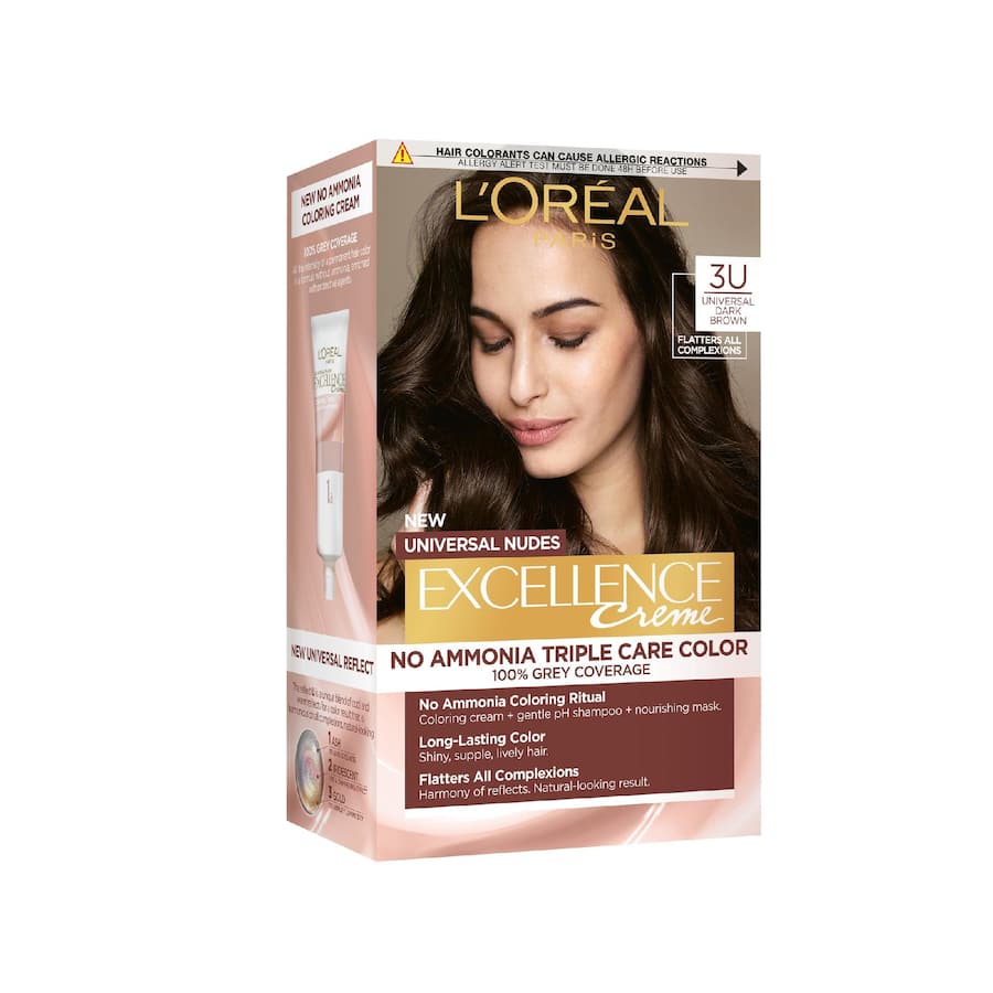 Loreal Excellence Hair Colour Universal Dark Brown 3u - 1pack