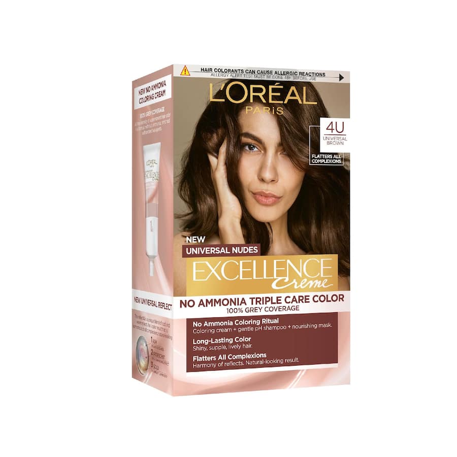 Loreal Excellence Hair Colour Universal Brown 4u - 1pack