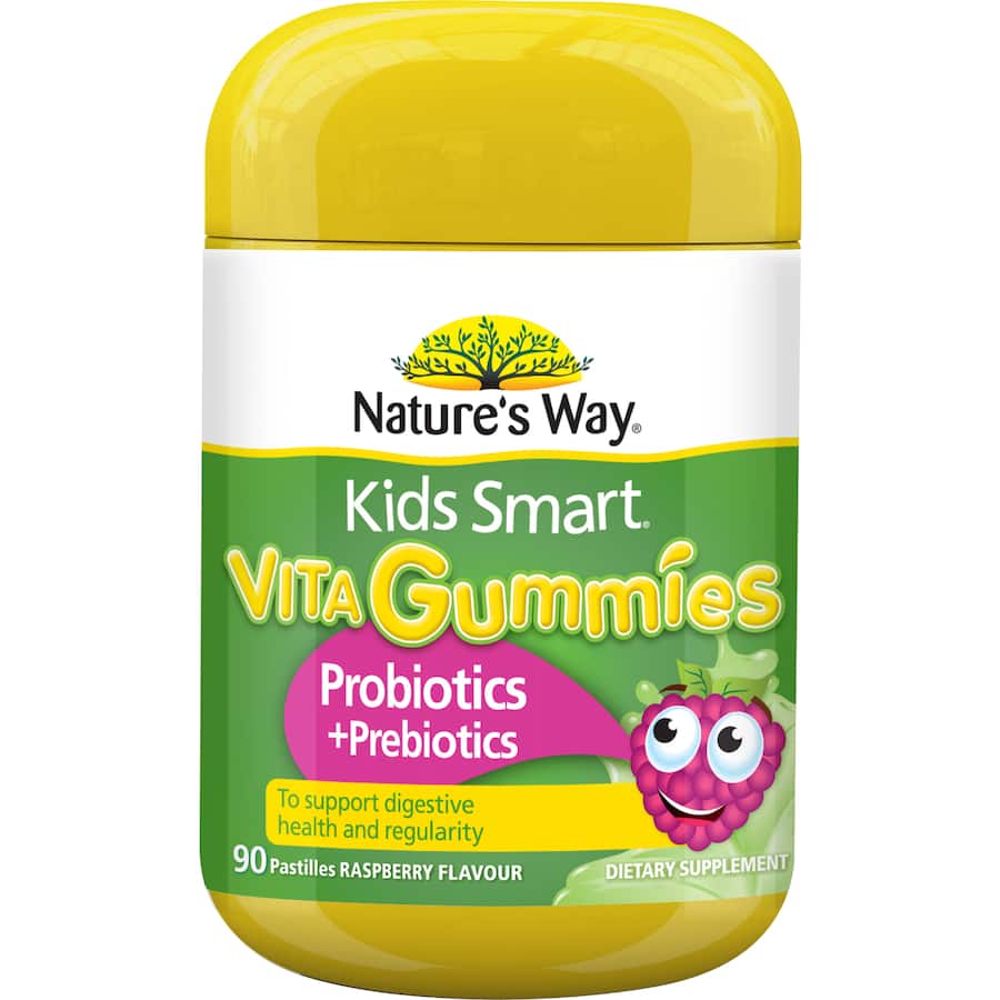 Natures Way Kids Smart Vita Gummies Probiotics Raspberry Flavour 90pack