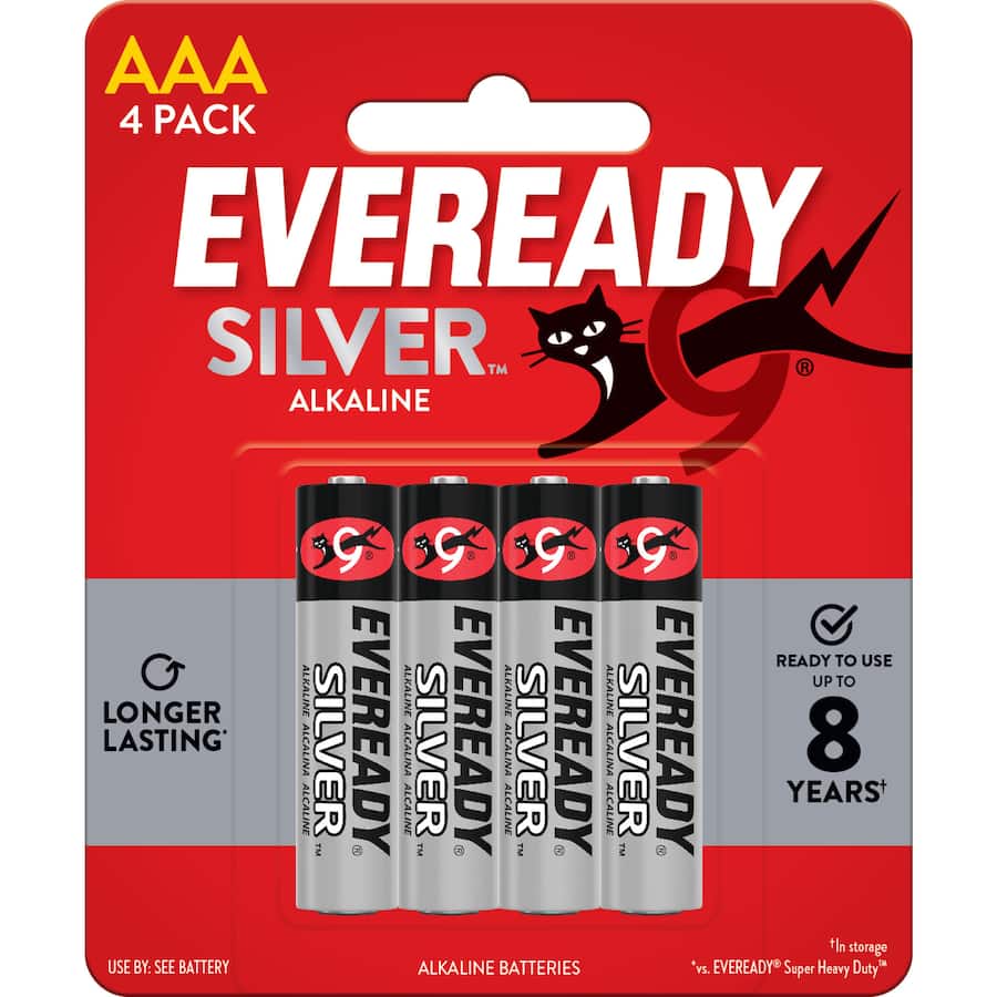 Eveready Silver Batteries Aaa 4pack